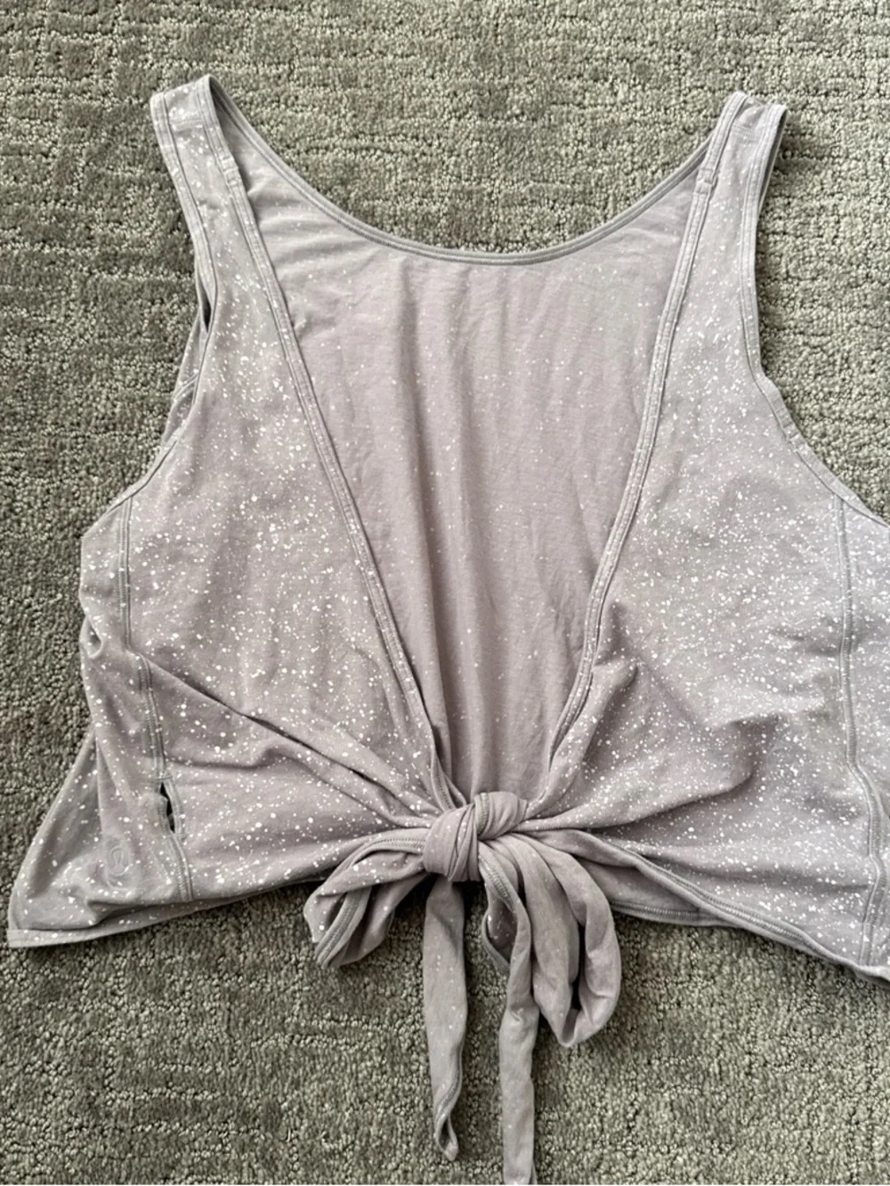 Lululemon purple tie back tank top size 4 
color- Splatter Dye Dusty Dawn - Picture 5 of 7